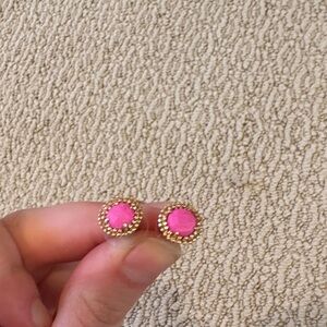 Kendra Scott Gold and Pink Earrings